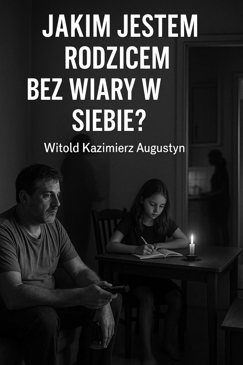 Fotografia z archiwalnego wpisu: Ojciec siedzi przed telewizorem, wpatrzony w ekran,…